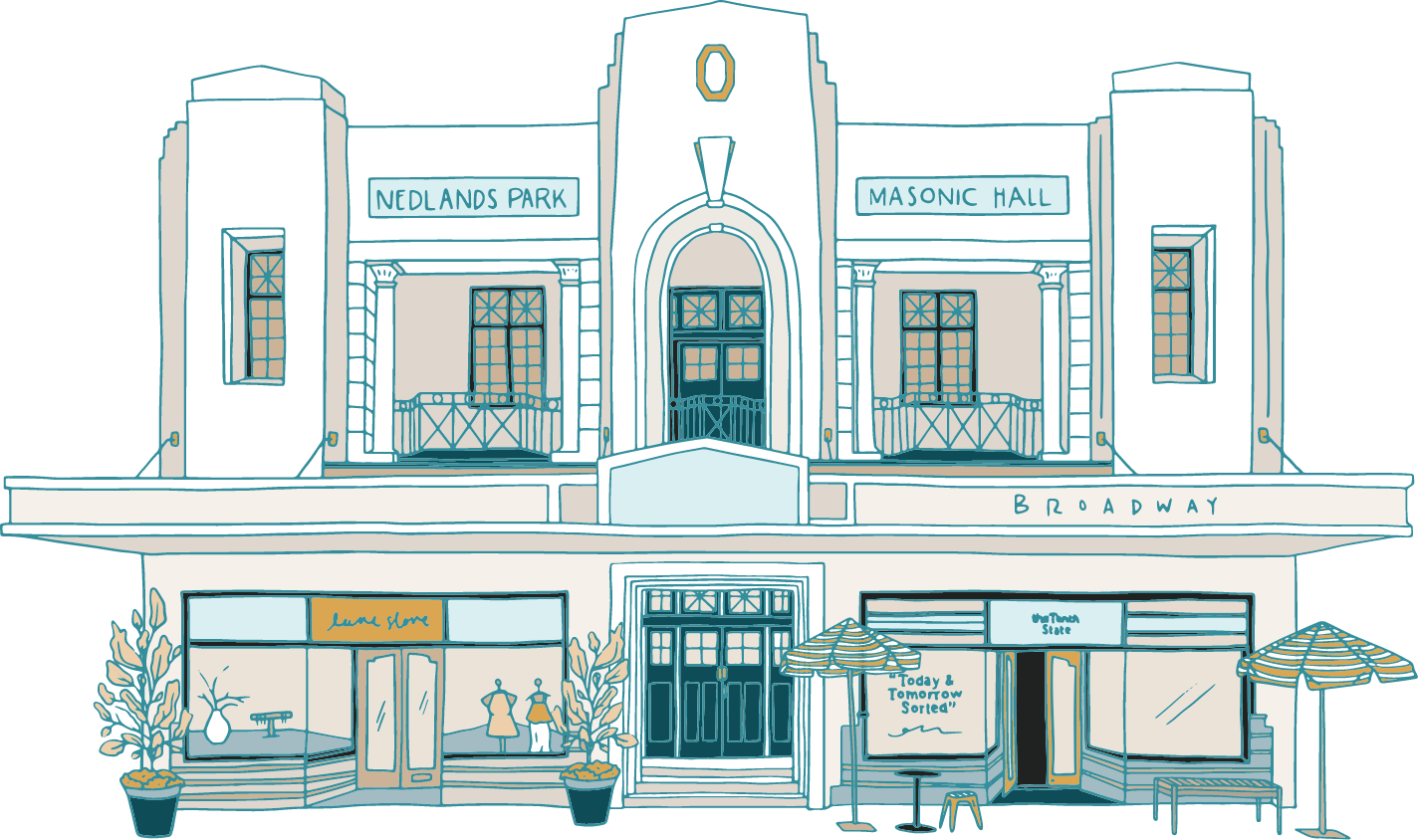 Nouveau building sketch